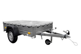 Remolque basculante de carga ligero Garden Trailer 200 KIPP con lona plana y rueda jockey
